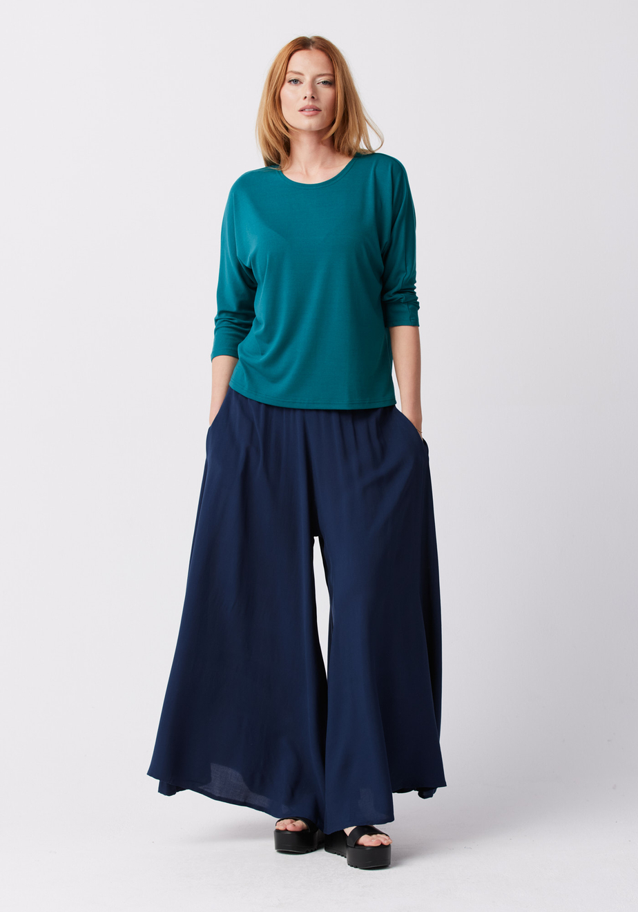 Prosty morski sweter 8938