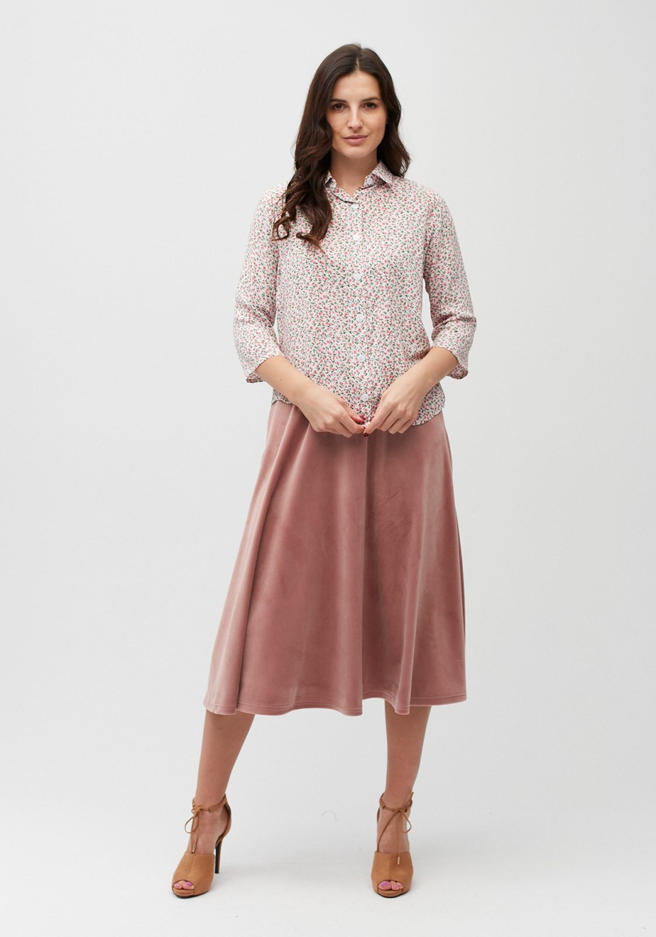 Welurowa spódnica midi 2040