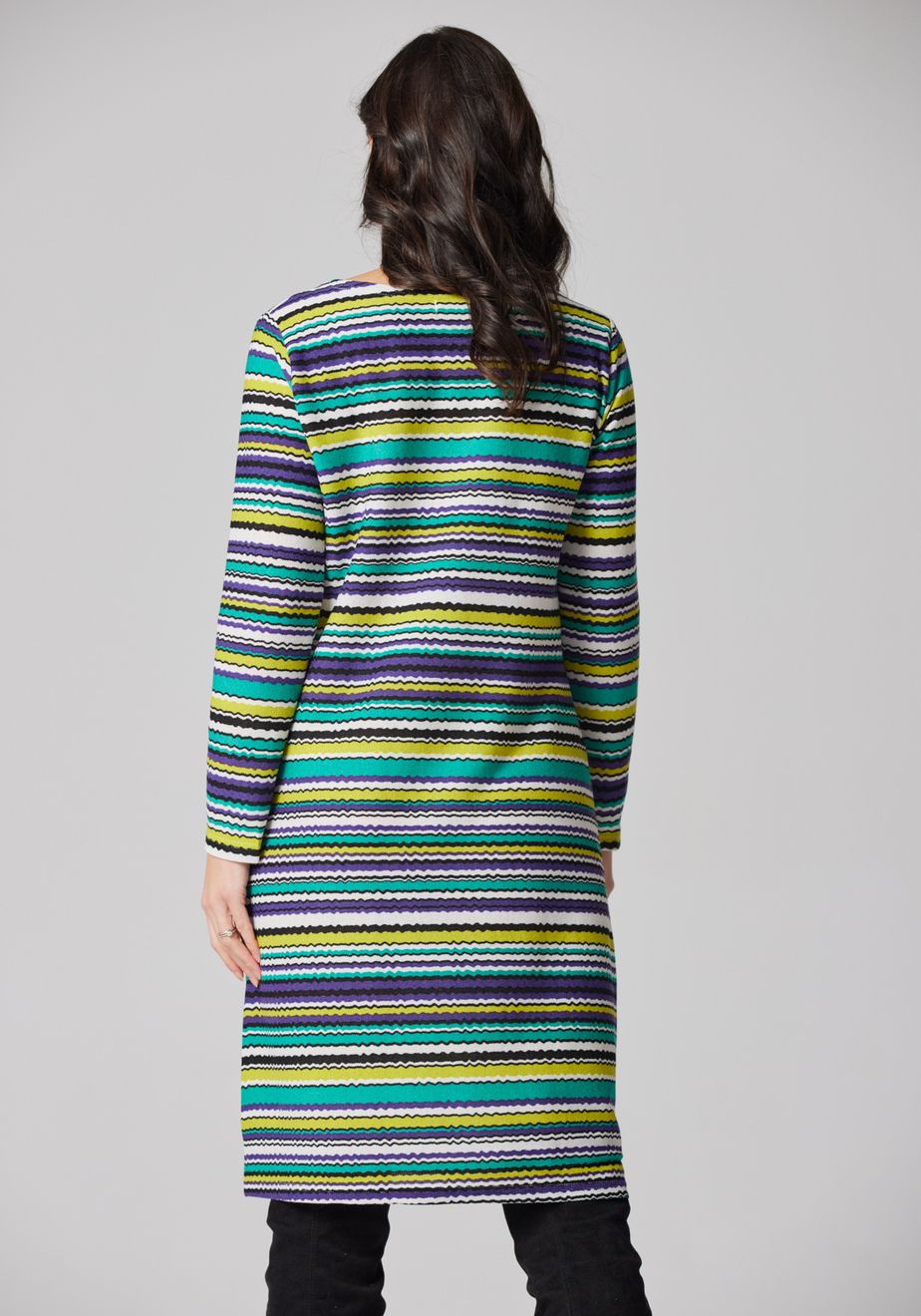 Prosta sukienka w paski 1976