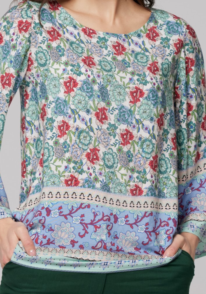 Bluzka z luźnymi rękawami 3002