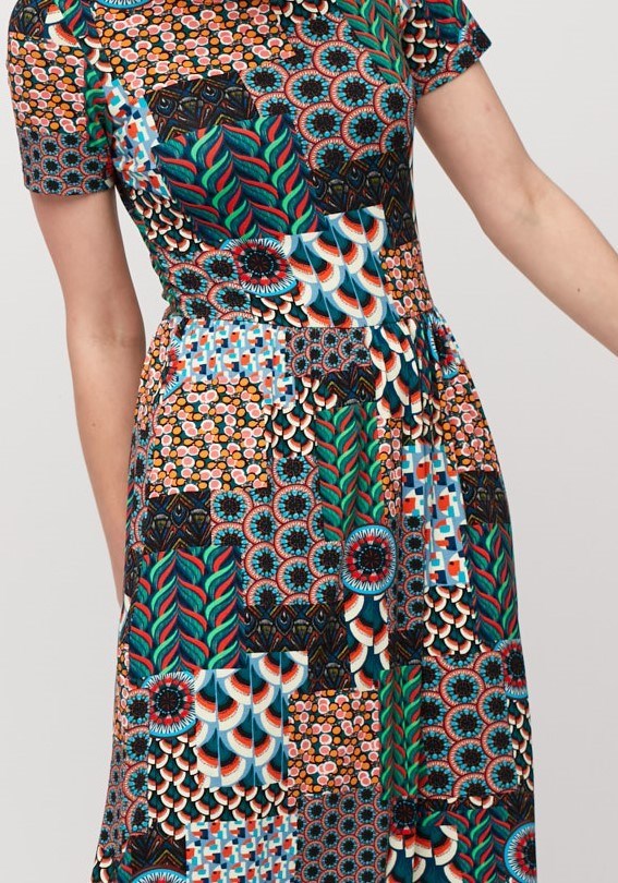 Patchworkowa sukienka 1529