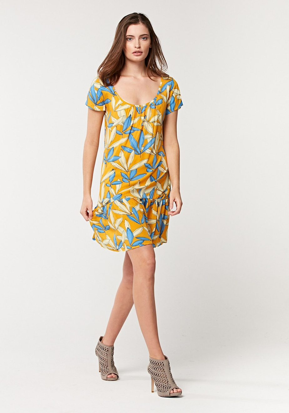 Letnia żółta sukienka 1602