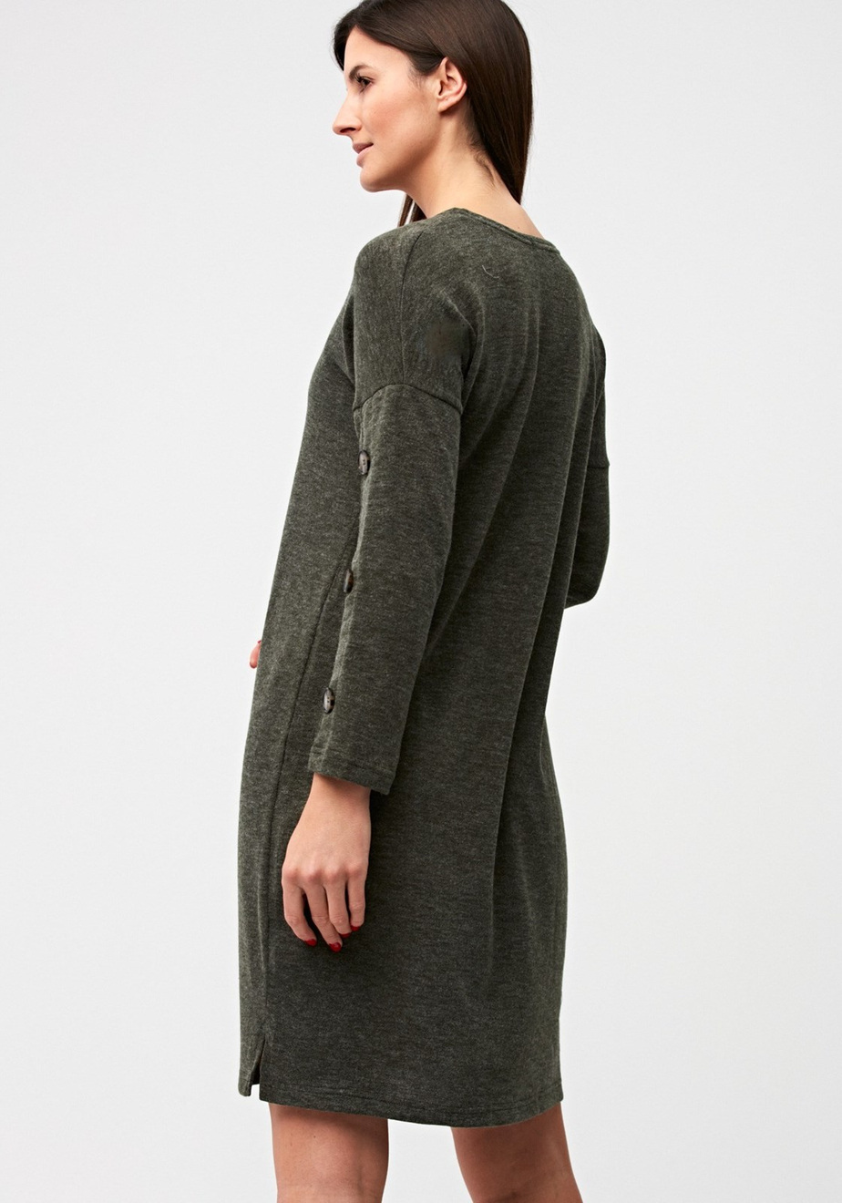 Dzianinowa zielona sukienka 1887