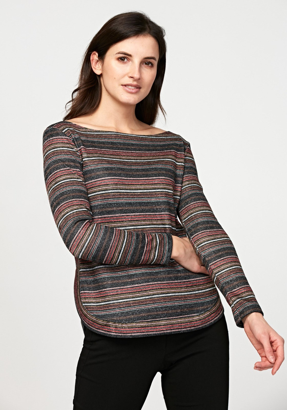 Sweter w paski 8985