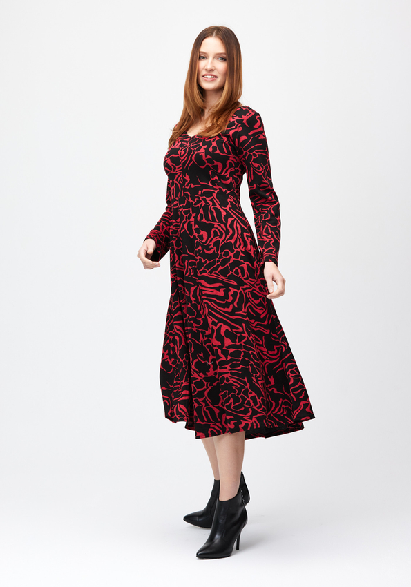 Rozkloszowana midi sukienka 1999