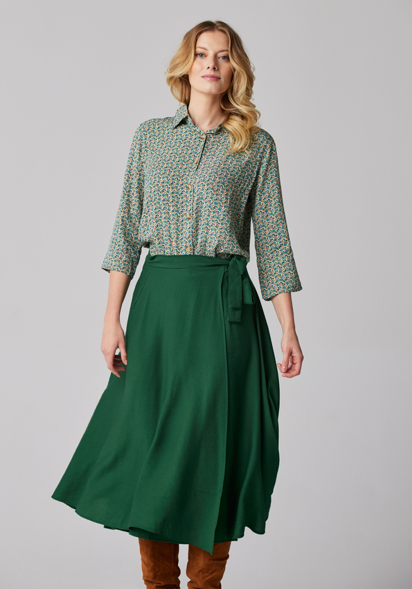 Zielona wiązana spódnica 2042