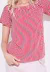 Czerwona bluzka w paski 3923