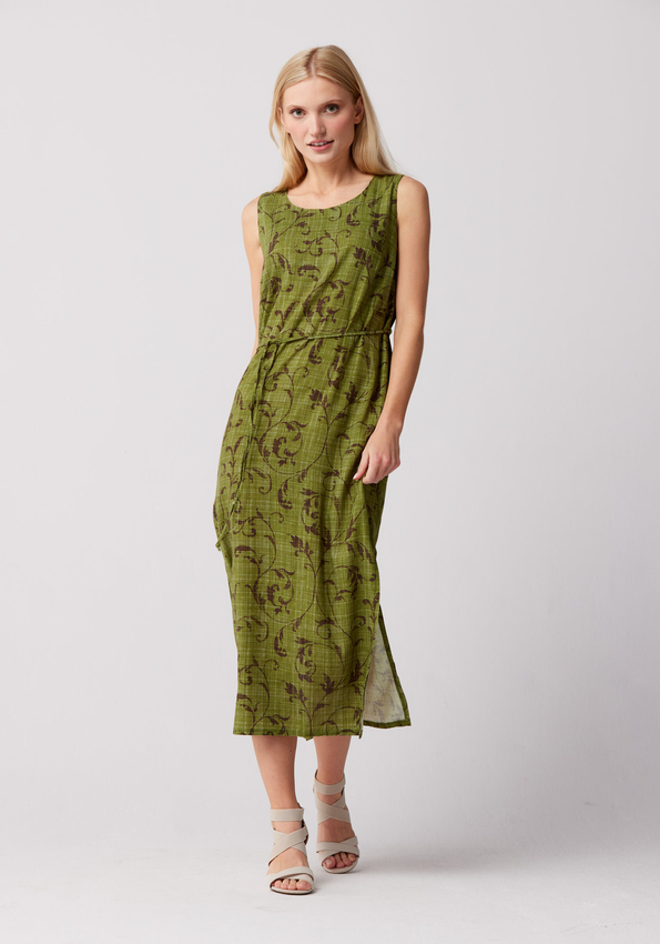 Midi wiązana sukienka 1316