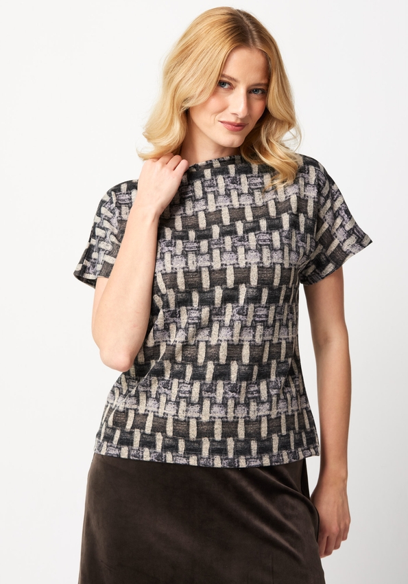 Sweter w kratkę 8903