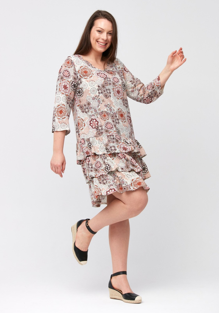 Sukienka z falbankami 6031