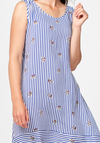 Trapezowa sukienka w paski 1243