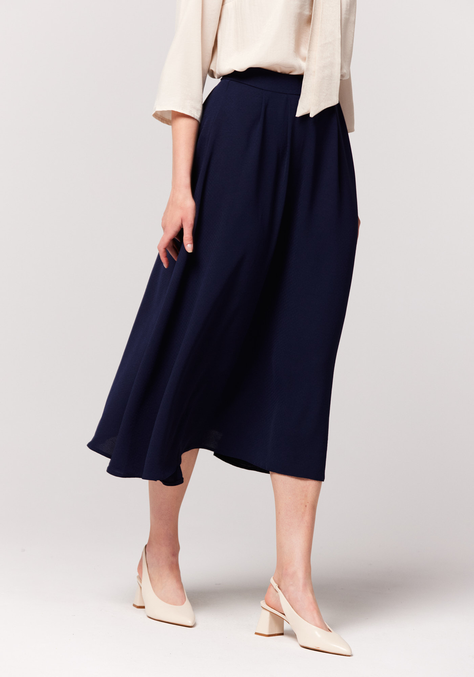 Granatowa rozkloszowana spódnica 2000