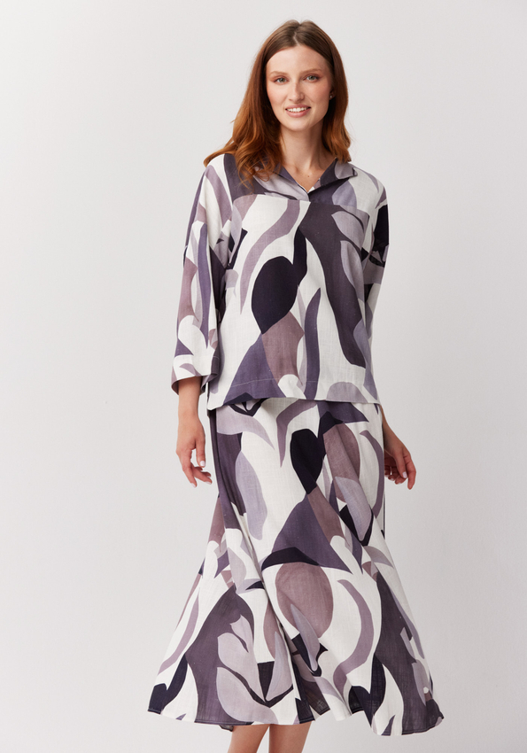 Midi spódnica w szarych odcieniach 2120