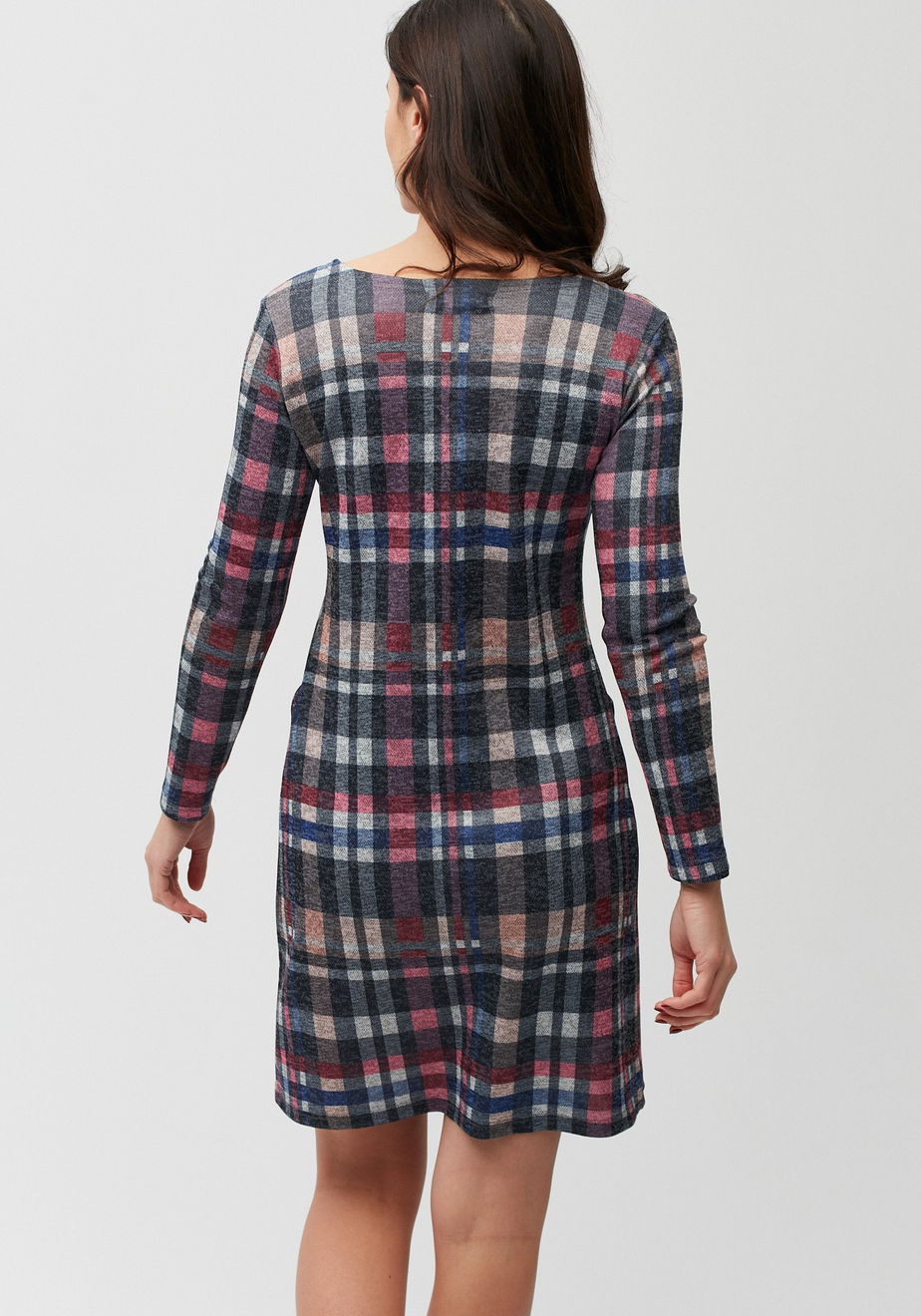 Kolorowa sukienka w kratkę 1948