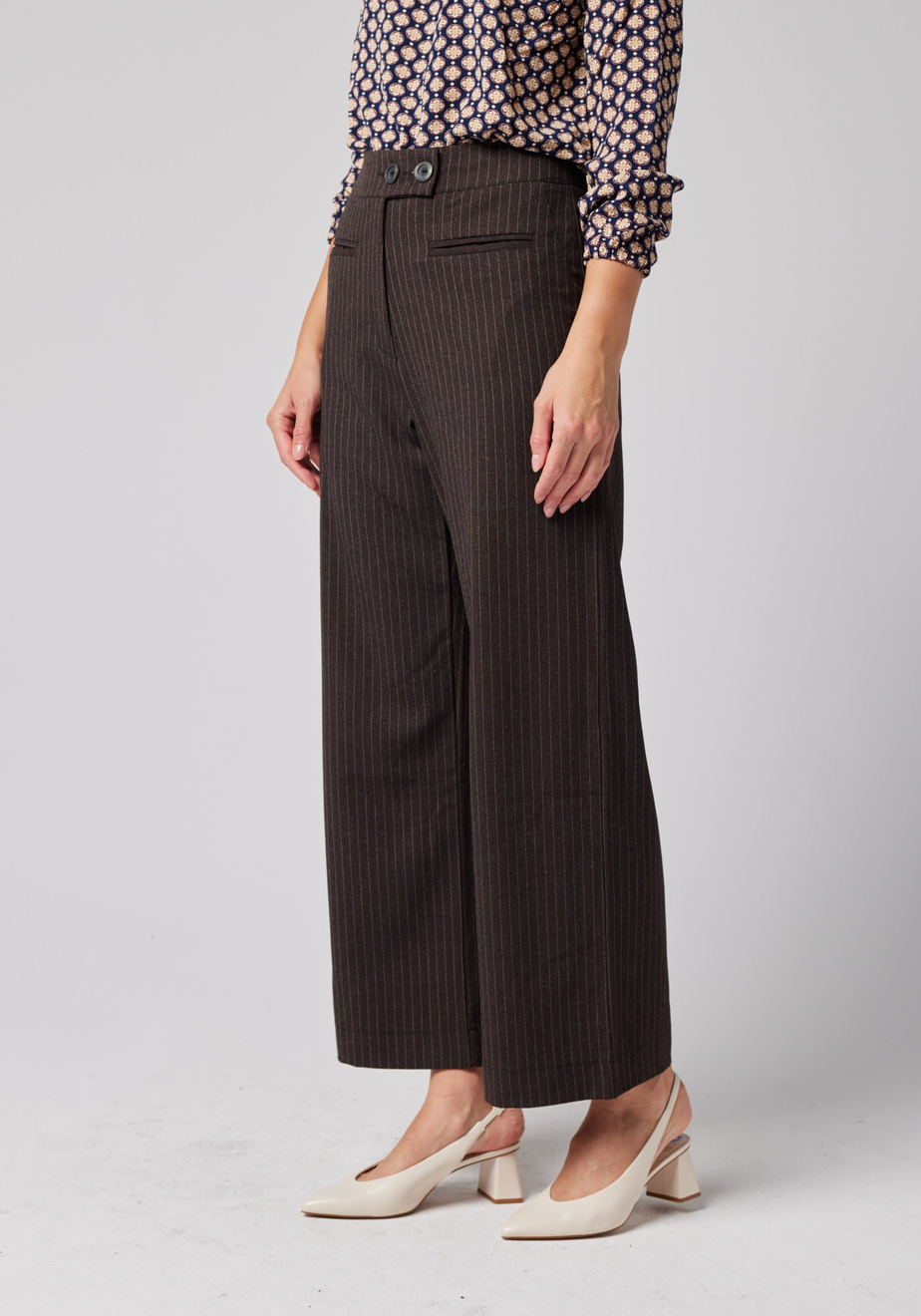 Spodnie w paski o luźnym kroju 5080