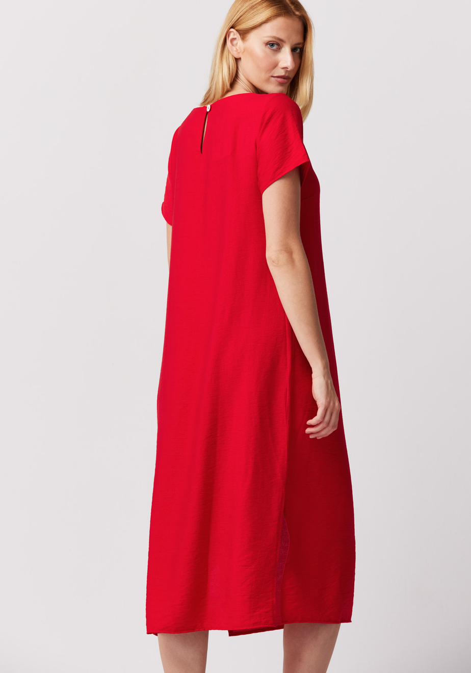 Prosta czerwona sukienka 1222